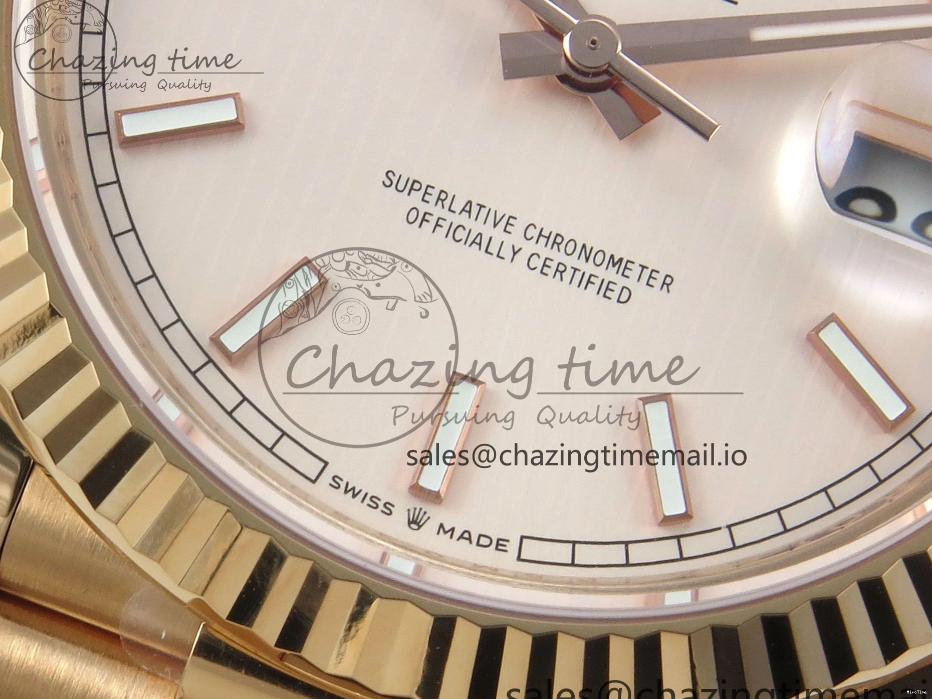 MiroTime 0113 Day Date 40 RG 228235 THBF 1:1 Best Edition RG Marker Dial on President Bracelet VR3255 V3 (Gain Weight) Seasonal 260